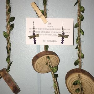 Trust Your Knowing - Amethyst Dragonfly Earrings